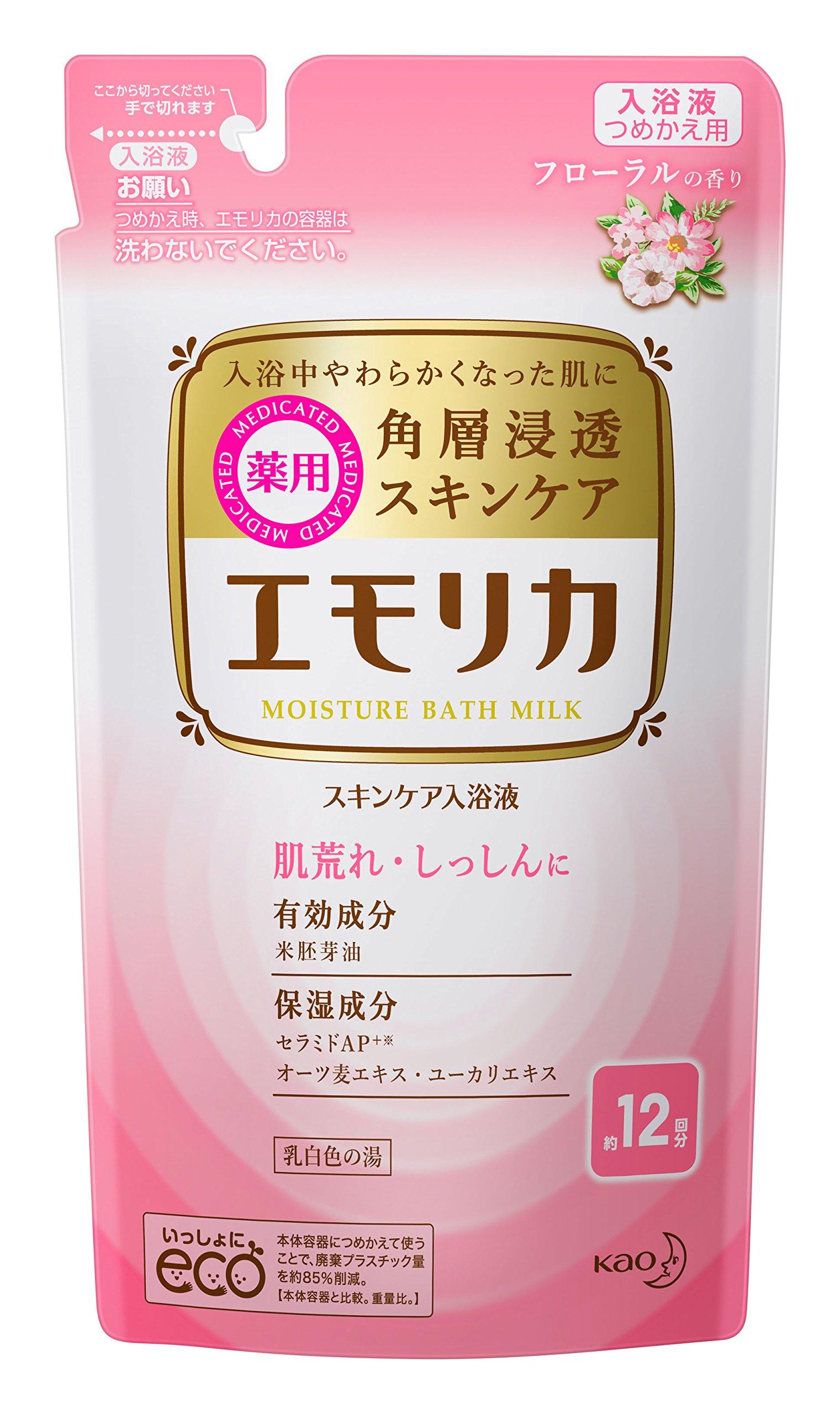 Emolica Medicated Skincare Bath Floral 360ml Liquid Bath Additive for Liquid, Scent, Refill, (Safe Babies)