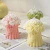 3D Lily bouquet candle silicone mold bow bouquet cake chocolate silicone mold rose bouquet resin silicone mold home decoration