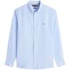 Comfortable Linen Casual Beach Vacation Striped Long Sleeve Shirt Men Shirts MW0MW42400