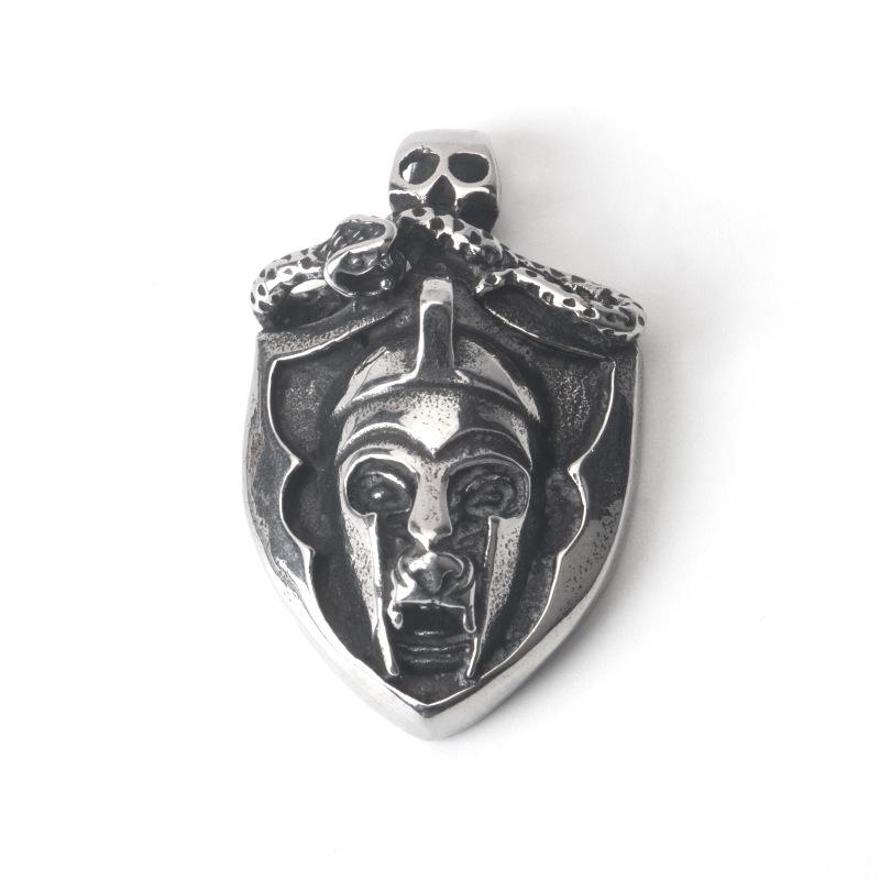 

Подвеска из нержавеющей стали «Череп фараона и змея»: Ожерелье из титановой стали в стиле хип-хоп, рок, винтаж, панк для мужчин и женщин.