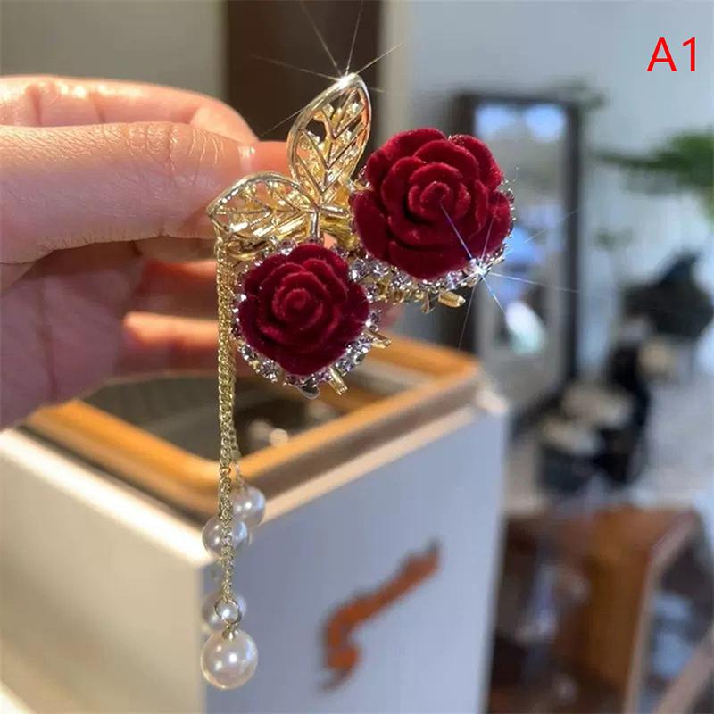 

Girl Metal Rose Rhinestone Hair Clips For Women Barrettes Ponytail Clip Women S Hair Accessories Hairpin Girl Hair Clips A1