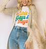 Girls Gays Theys Retro Pride Shirt Gay Rainbow Shirt LGBT Tee Trans Shirt Lesbian Shirt Gay Pride Shirt Retro Ally Queer Shirt LGBTQ Tshirt