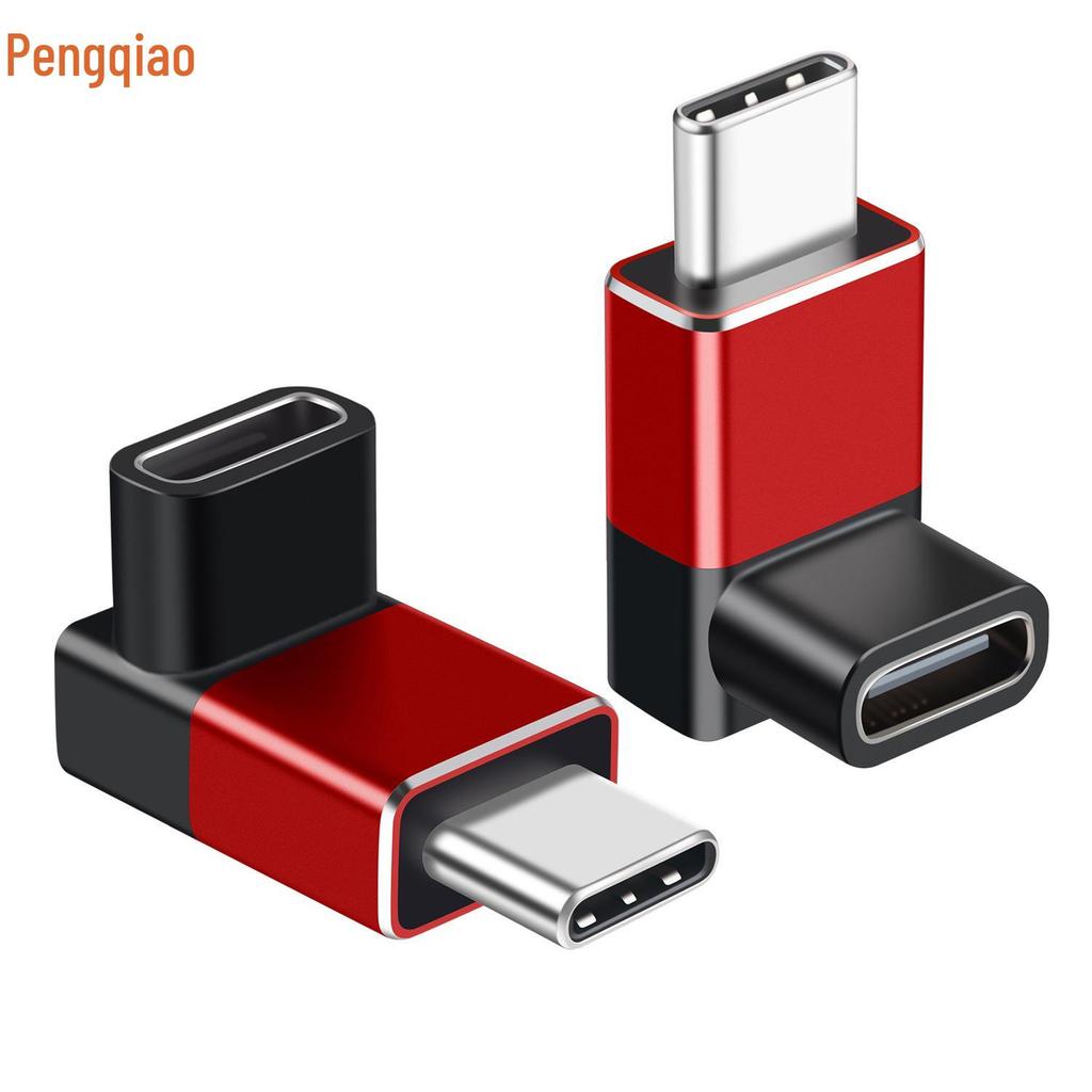 USB4 To USB-C 90-Degree Elbow Adapter, 40Gbps, Thunderbolt 4 Compatible, Male To Female Extension for Mobile Phone and Computer.