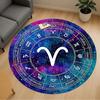 1pc Zodiac Wheel Round Chair Mat Area Rug - Non-Slip, Floor Mat for Office, Bedroom, and Indoor Decor C1125412
