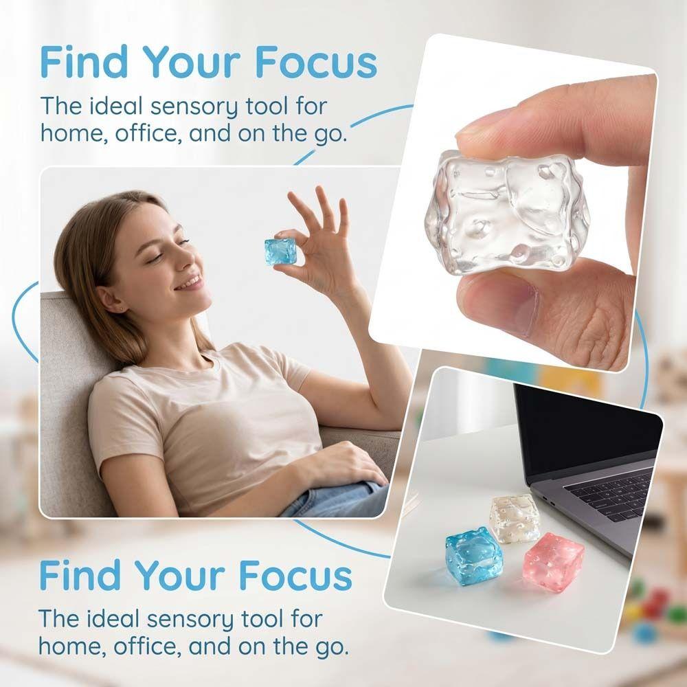 Slow Rebound Cheese Cube Stress Balls Soft Squishy Sensory Fidget Toy Daily Use