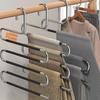 Multi-Layer Stainless Steel Pants Hanger, Space-Saving Closet Organizer Rack for Trousers Skirts