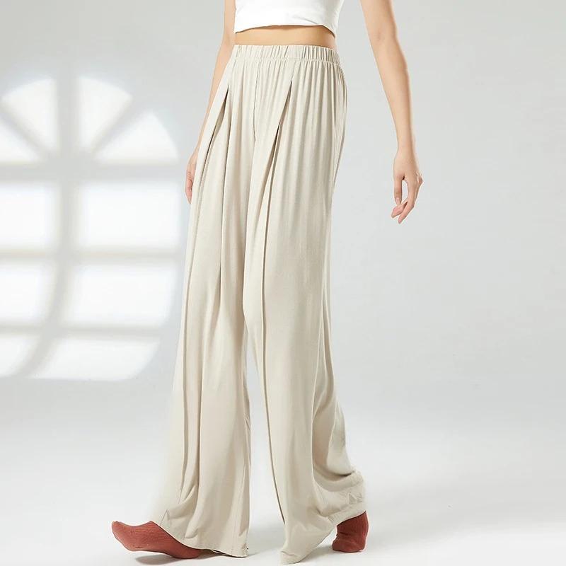 Elegante Klassische Tanzhose Damen Modern Dance Weite Hosen Weich Elastisch Yoga Body Rhyme Ballett Training Übungshose