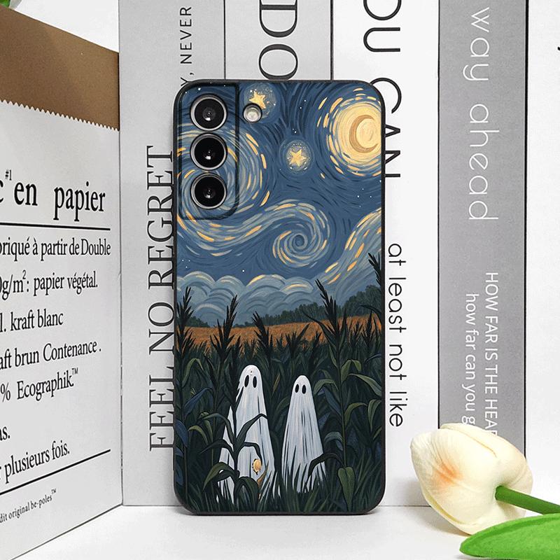 

Абстрактный Чехол для Телефона с Забавным Рисунком Призрака для Samsung Galaxy A56 A42 A14 A55 A16 A54 A36 A53 A52 A51 A06 A04 5G Мягкий Чехол Y2K Galaxy A70