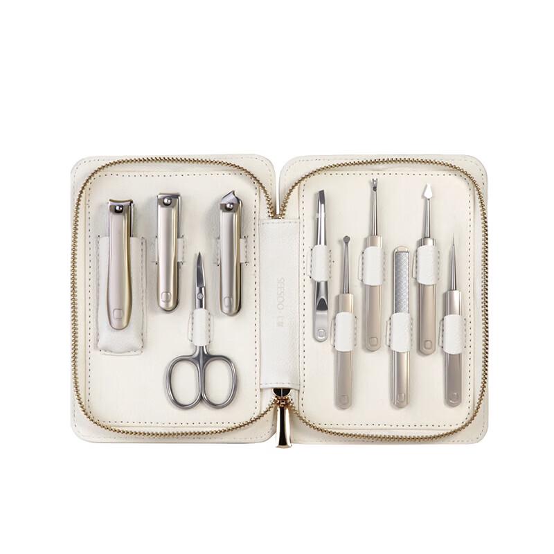 Seesoo 10-Piece Pearl Nickel Nail Care Set