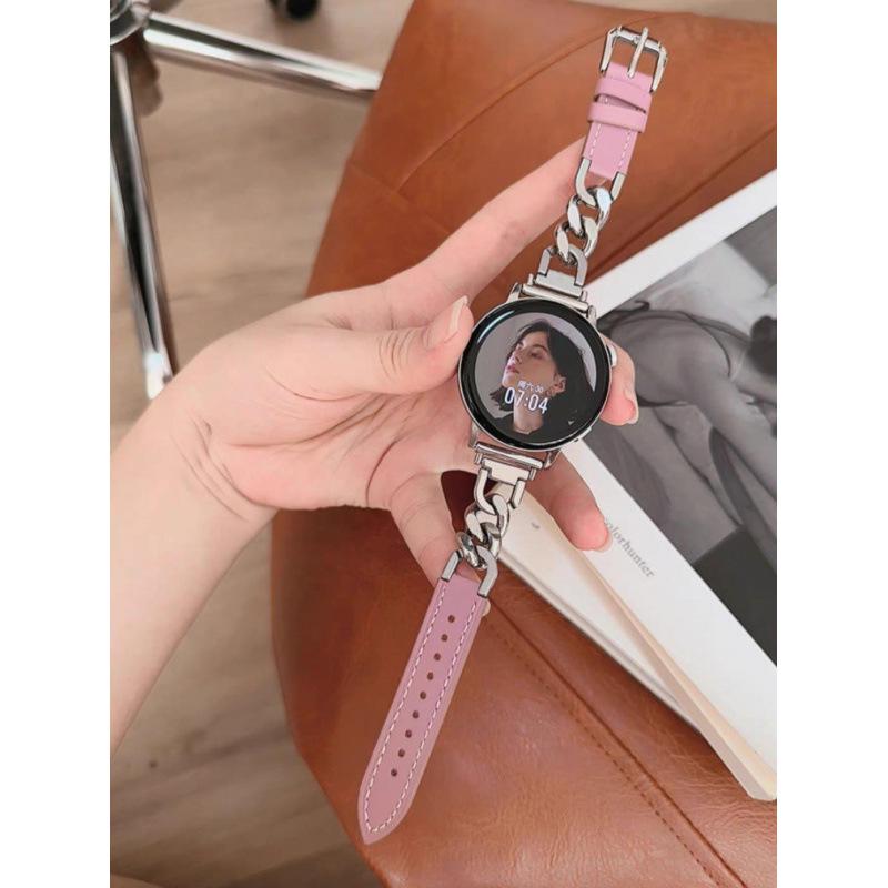 Denim & Leather Spliced Strap for Huawei GT6, GT5 Pro, GT4 & Xiaomi 89