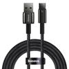 Kabel Usb Do Usb-C Baseus Tungsten Gold, 100W, 2M (Czarny)