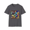Zombie Doberman Softstyle Tee, Rainbow Bunny Graphic Shirt, Unisex Dog Lover