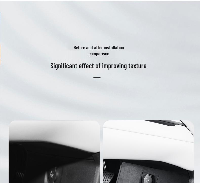 SU7 Alcantara Suede Center Console Ultra-Thin Adhesive Interior Modification Patch