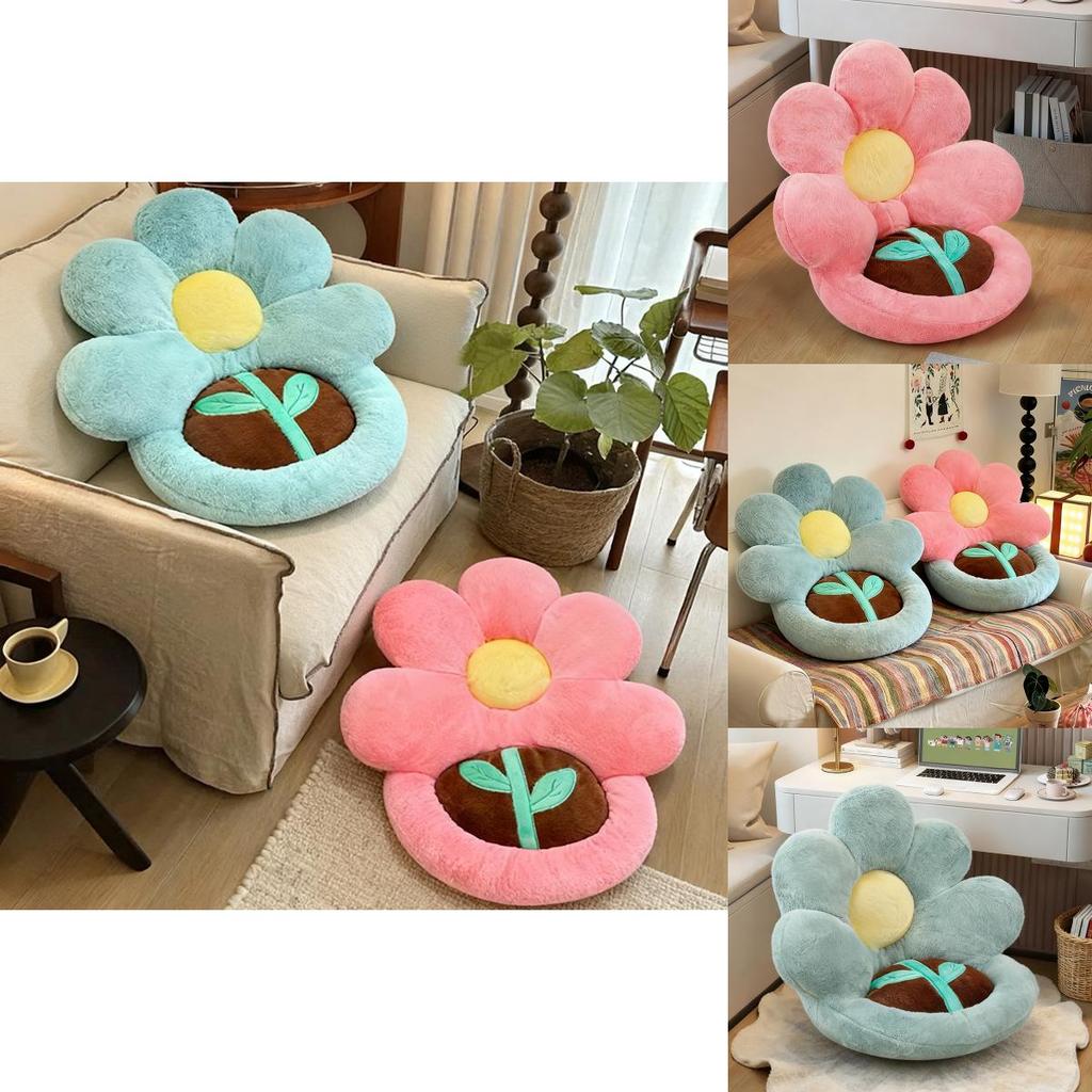 Flower Petal Seat Cushion Plush Car Pillow With Pp Cotton For Home And Office Use