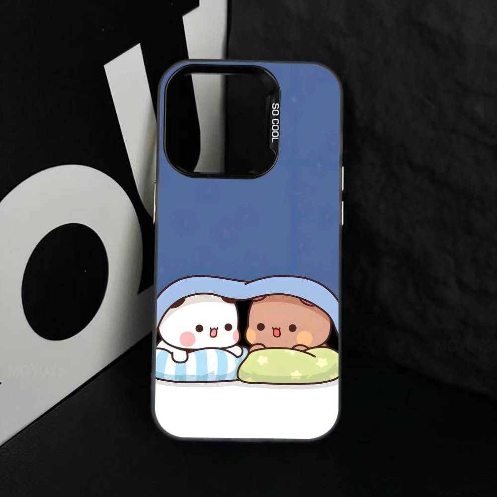 Sweet YiEr & BuBu Phone Case For iPhone 17,16,15,14,13,12,11 Plus,Pro Max,XS,Colorful Silver Black Cover