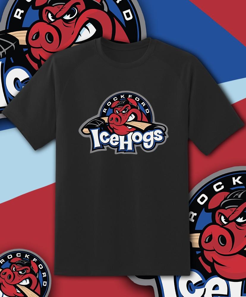 Rockford Ice Dogs Team logo shirt Adult and Youth Sizes S-6XL Tracking!! Unisex T-Shirt S