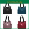 Borsa a Tote in Nylon da Donna Grande Capacità Stile Urbano Con Chiusura a Zip Per Uso Quotidiano