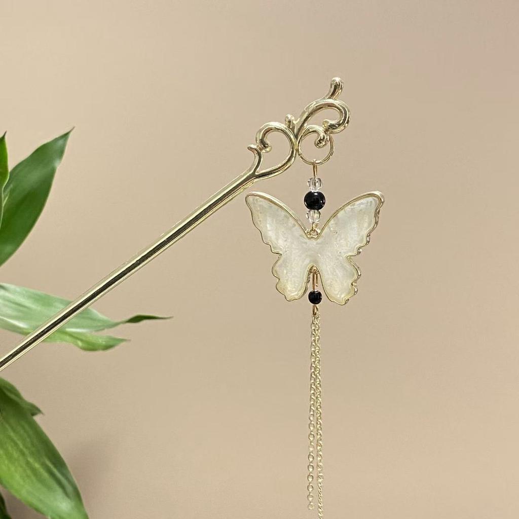 Fairy Spring Element Hairpin For Women Exquisite Flower Tassel Hair Stick Elegant Metal Jewelry Hair Accessories Hanfu Hair Pins