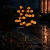 Outdoor Ambient Illumination Solar Pumpkin Stake Lights, LED Glowing Garden Light, Halloween Auto Sensing Lawn Lamps Yard Lantern, IP65 Waterproof