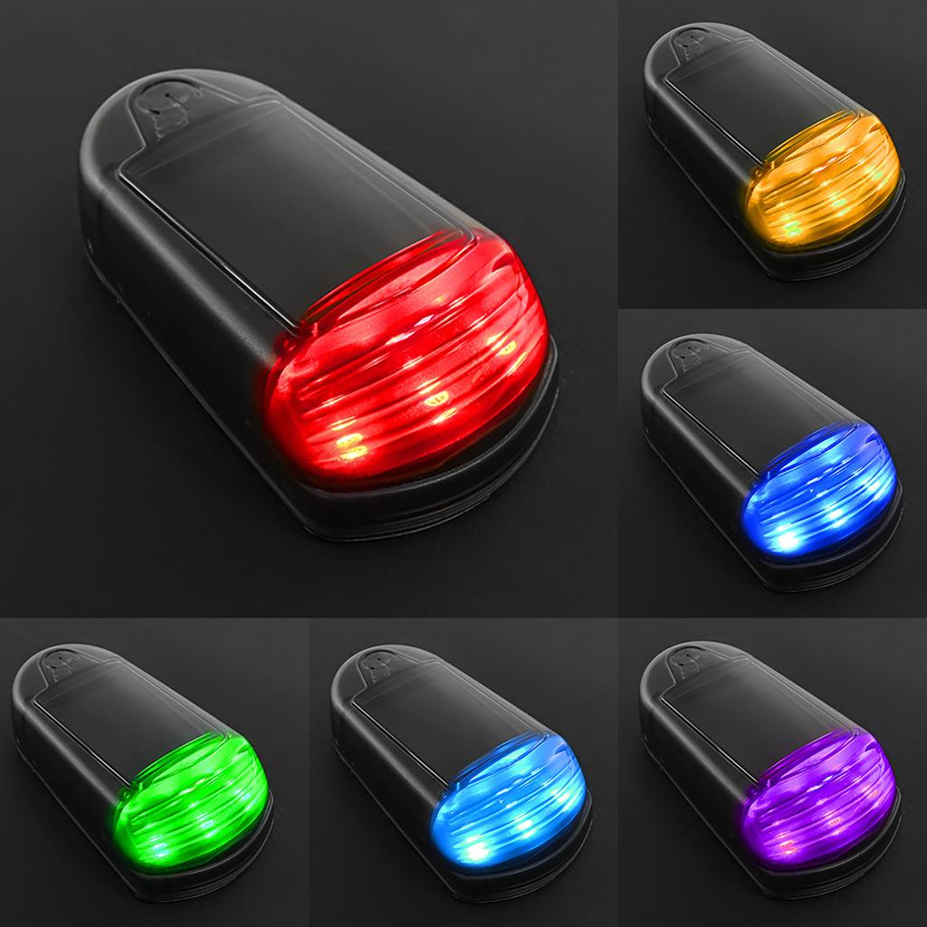 5in1 Solar Powered Cab Lights RGB Warning Light Night Security Simulated Alarm Wireless Strobe Lamp Anti-Theft for Car Truck SUV