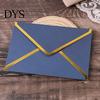 Professional Correspondence Supplies 5Pcs Western Style Envelopes with Gold Foil Trim, Offset Paper Invitation Decorative Gift Card for Wedding,