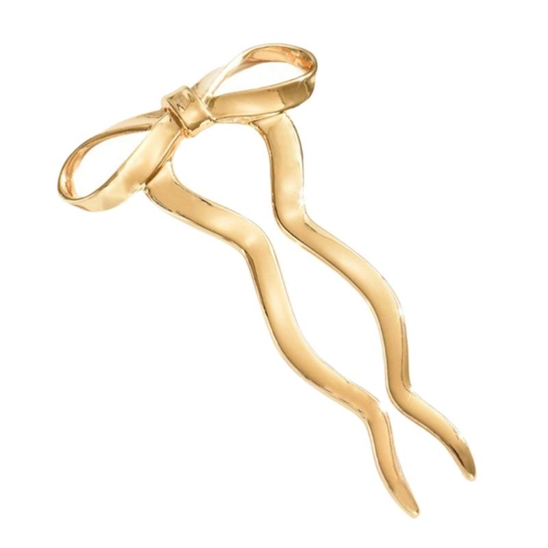 Large Shape Hair Pin Women Bows Styles Hair Sticks Vintage Stylish Hair Bun for Modern Outfits