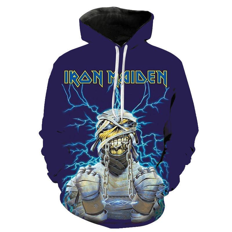 Neuer Klassischer Gothic Vintage Horror Totenkopf 3D Druck Hoodie Neue Mode Herren Sweatshirt Oberteile Hip-Hop Harajuku Herren Herbst Pullover