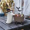 Halloween Hat And Candy Cart Desktop Ornament,Holiday Decorations,Holiday Gifts For Friends