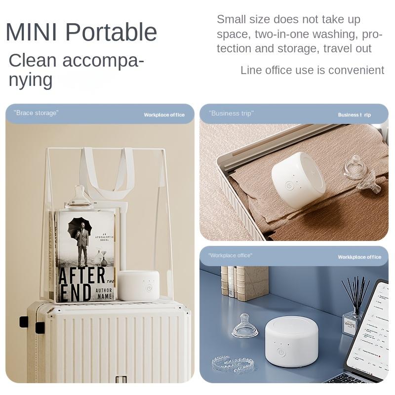 Portable USB Rechargeable Soundwave Technology Cleaner - Denture & Braces, Retainers, Invisible Braces, Toothbrush Heads & Jewelry