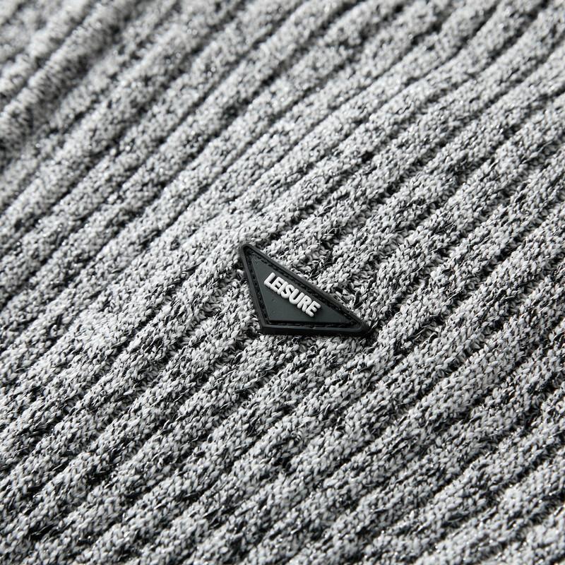 Women's Slim Fit Round Neck Zip-Up Knit Cardigan