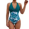 Printed Tie Back High Waist One Piece Sexy Bikini Swimsuit Women Fashion Elegant Beach Vacation Wear