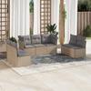VidaXL Garden Lounge Set with Cushions 7 Pcs Beige Braided Resin 3217409