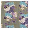 No Ren Furoshiki Medium 70cm (Retro Flower - Purple) Three Width Cotton 100 Machine Washable