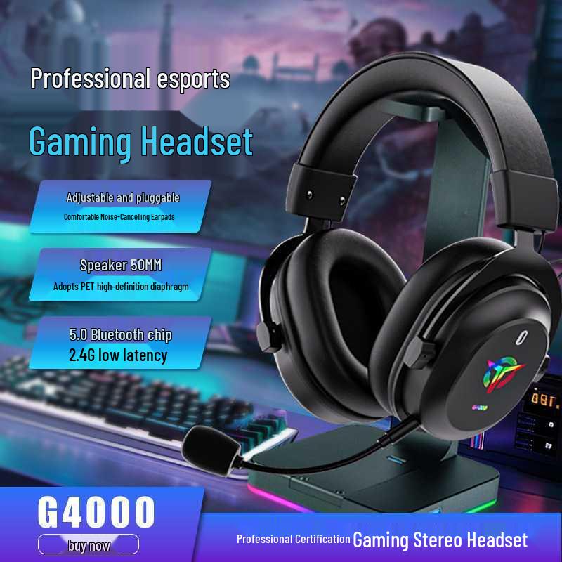 Cross-border Noise Cancelling Wireless Bluetooth Gaming Headset with Ultra-long Battery Life