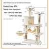 Velvet Cat Tree: Large Climbing Frame & Bed for Cats and Kittens, Space-Saving Design for All Seasons