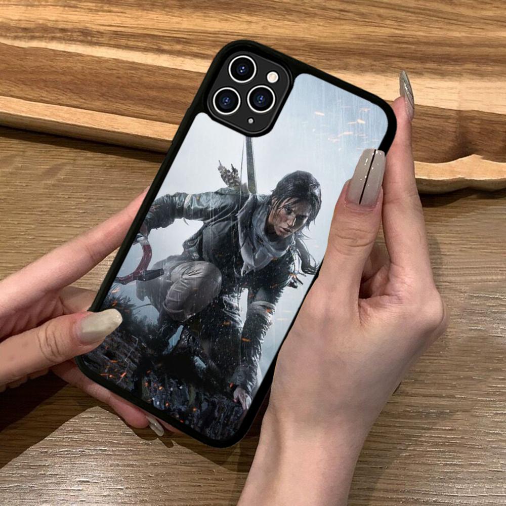Videospiel Tomb Raider Handyhülle Silikon PC+TPU Für Für IPhone 11 12 13 14 15 16 Plus Pro Max Hülle