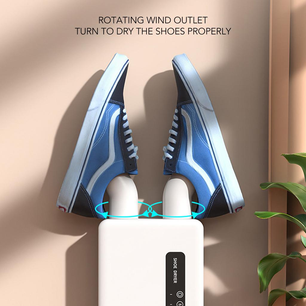 Electric Shoes Dryer Hot Wind 3 Timing Wall Mounted Low Noise Boots Drying Machine White 110V US Plug