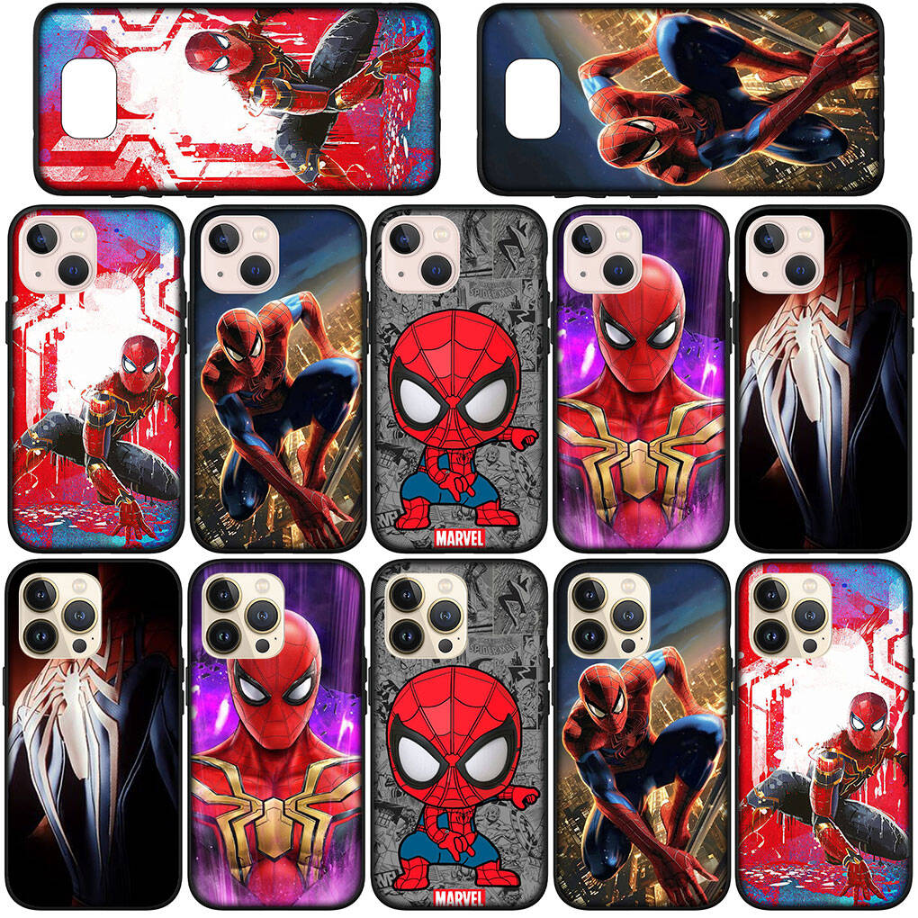 for iPhone 17 16 15 Xiaomi Poco F7 F8 X7 X6 C85 C75 C71 M8 Redmi Note 14 13 12 Pro Max 14C 13C 15C A3 A4 Phone Case Anime Spider Man Spiderman Cover