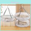 Collapsible Double Layer Clothing Drying Basket With Breathable Fabric For Home Use