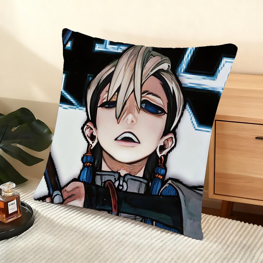 Anime G-Gachiakuta Cushion Cover Soft Short Plush Pillow Cover Smooth Cozy Texture Aesthetic Cushion Case Home Decor