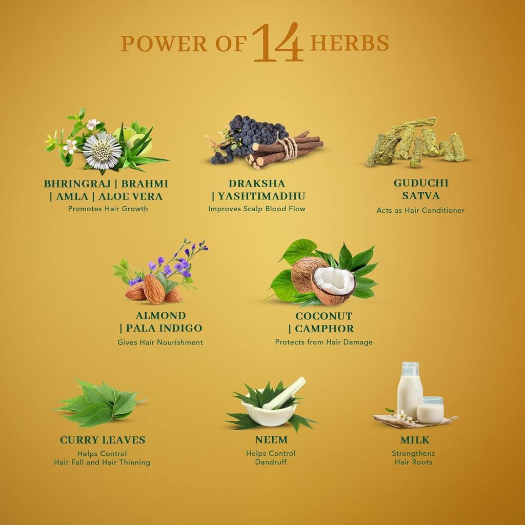 Dabur Vatika Neelibhringa 21 Huile de Croissance des Cheveux - (50 ml + 25 ml supplémentaires gratuits) | 14 herbes ayurvédiques | Nouvelle croissance des cheveux en 2 mois,