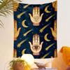 Mystic Hand with Eye and Celestial Symbols Patterned Tapestry Home Decor, Suitable for Bedroom and Living Room, Gift