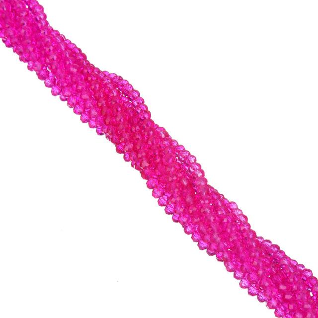 

Стеклянные бусины 4 мм для изготовления украшений. 145 штук Rose red