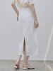 Le Studio Straight Belt Set Long Skirt White