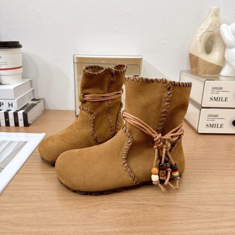 

Autumn new matte soft leather ugly cute big head Martin boots women s literary retro flat bottom comfortable boots 35 малиновый