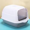 Fully Enclosed Flip Top Cat Litter Box, Large Splash-Proof Deodorant Cat Toilet
