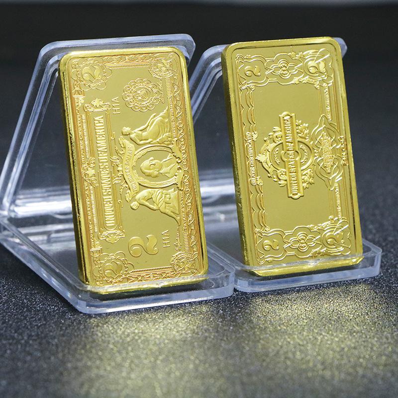 

Collect bars, gold-plated blocks, US $2 commemorative coins, coins, square commemorative blocks, presidential coins золотой