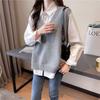 V-neck Knitted Vest for Women In Autumn Loose Vest Lazy Style Layering Over Sleeveless Waistcoat and Waistcoat