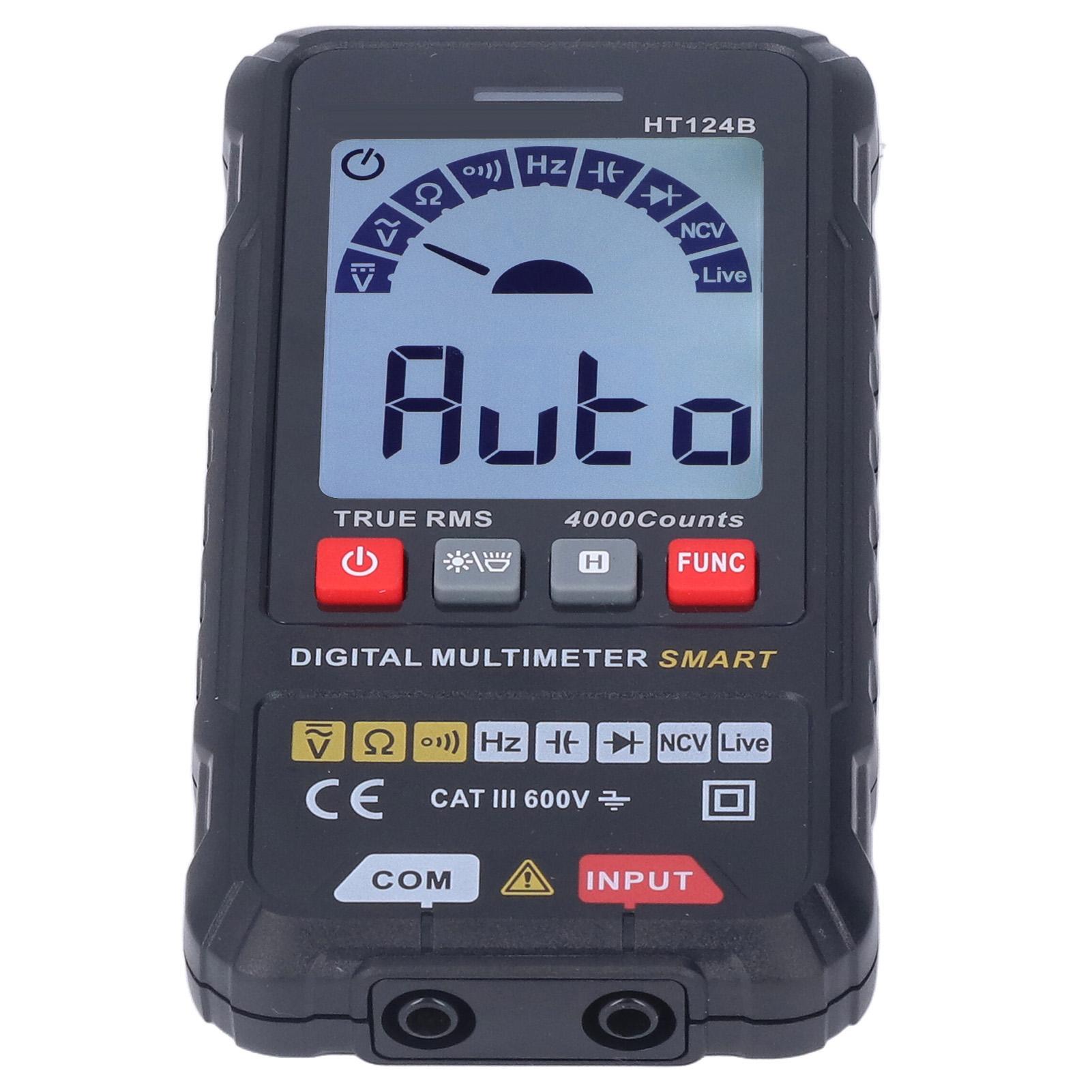

Smart Digital Multimeter Fully Automatic Detection Electronic Parameter Test Meter HT124B
