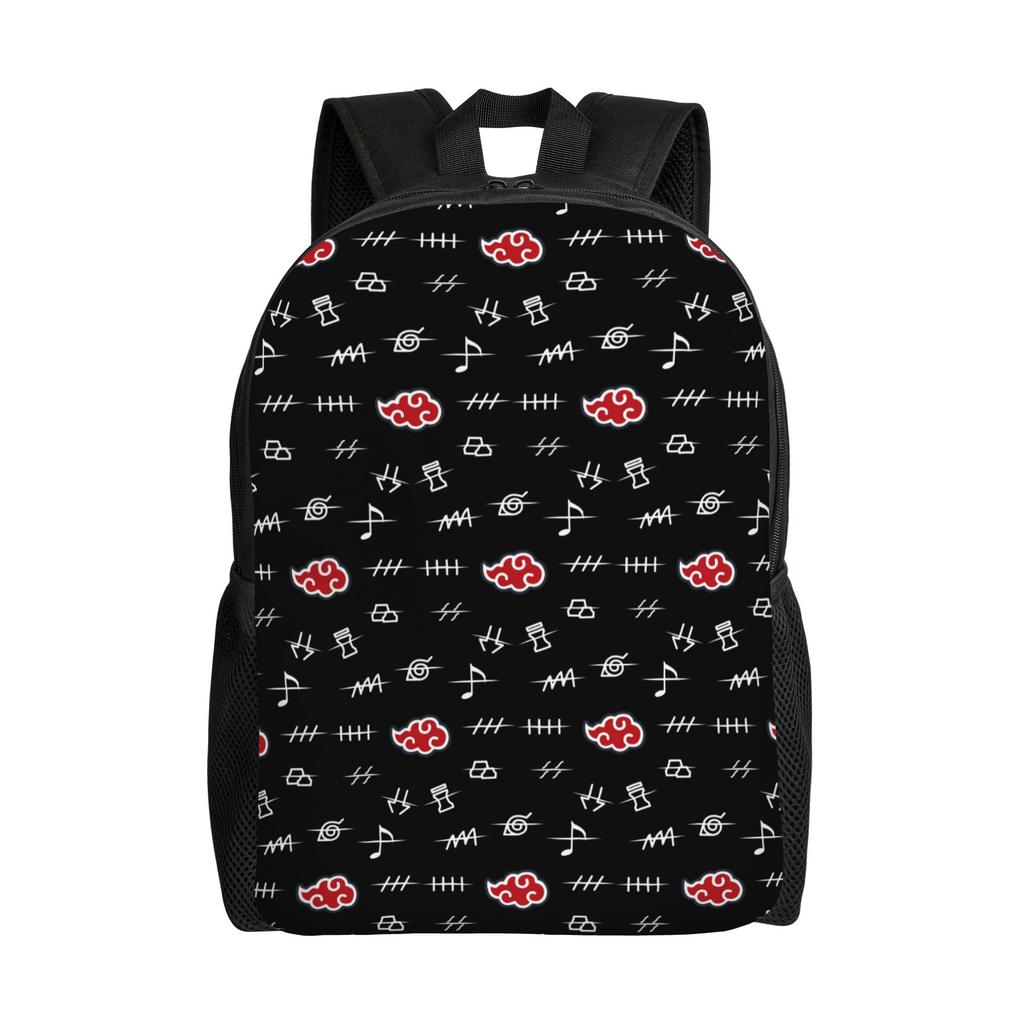 3D Printing N-Narutoes Akatsukis Backpack for Girls Boys Anime College School Travel Bags Men Women Bookbag Fits 15 Inch Laptop
